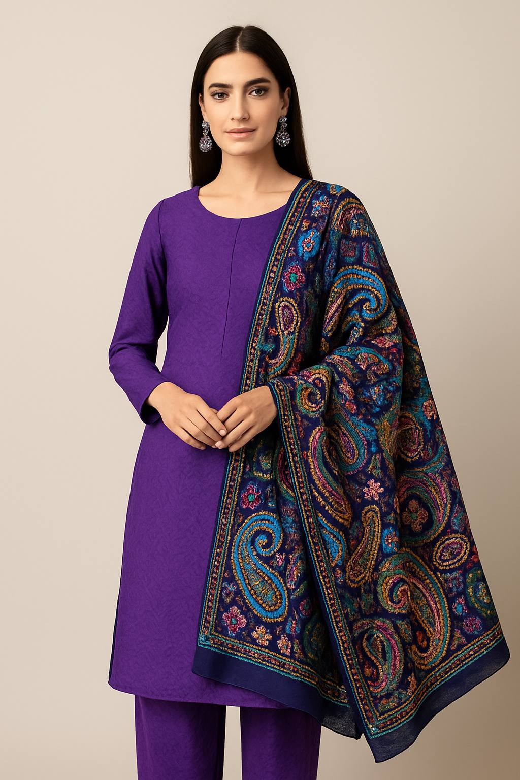 Our Beautiful Design-Purple 3-Piece  Unstitched