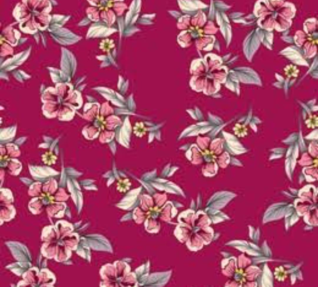 Seen Bunch – Shocking Pink & White Floral  Two-Piece Unstitched